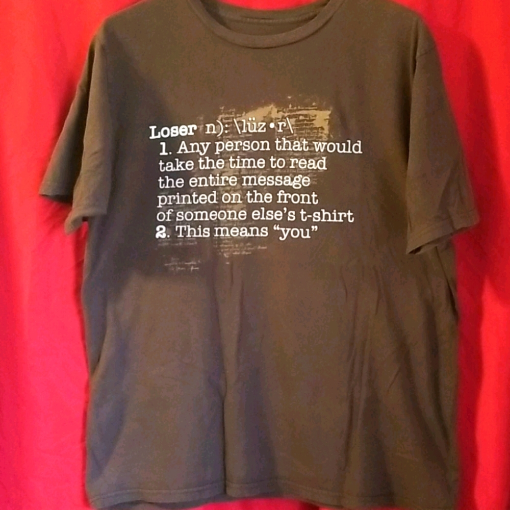 Men's t-shirt with prank message